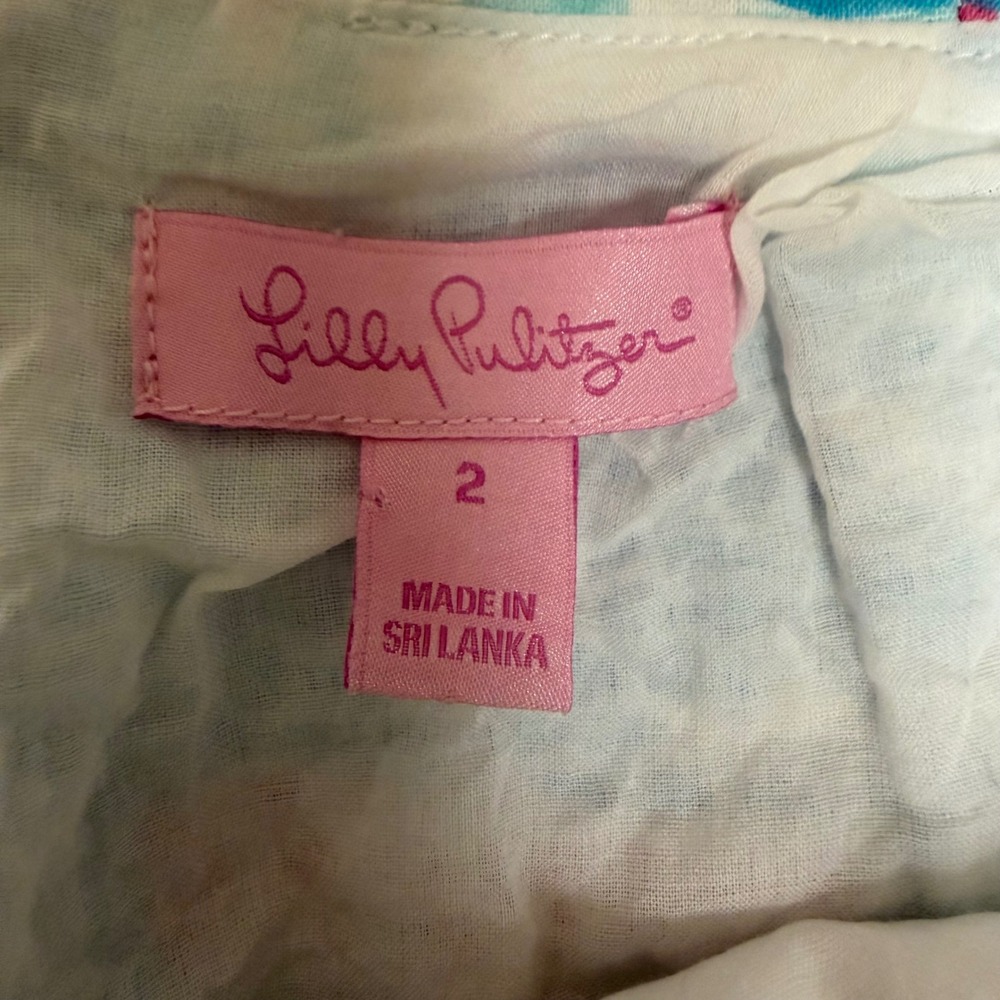 Lilly Pulitzer Tate Watch out Lighthouse Seersucker Mini Skirt Pink White Sz 2 - Picture 6 of 9